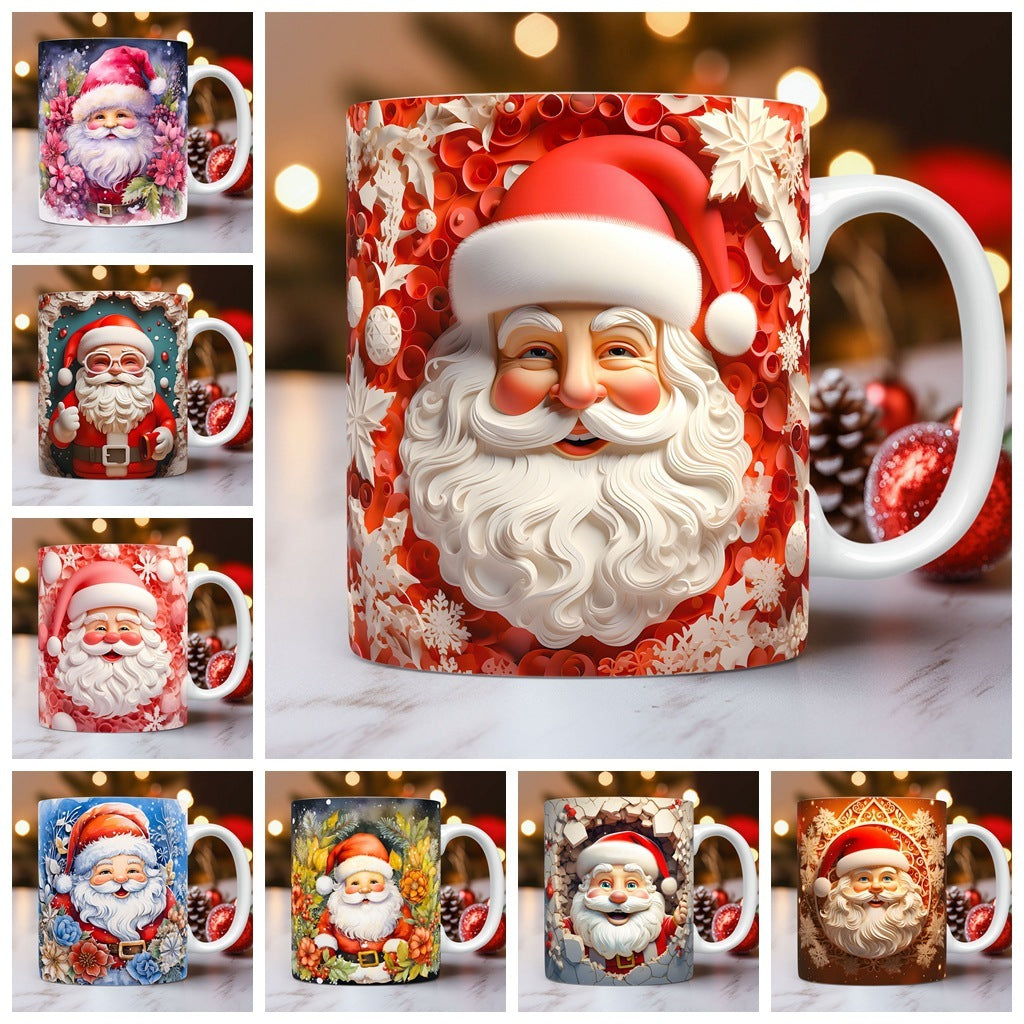 Creative 3D Christmas Ceramic Mug Unique Space Design Snowman Santa Coffee Cup Tea Milk Mug Christmas Gifts For Kids Adults Kitchen Gadgets Creative 3D Christmas Ceramic Mug Unique Space Design Snowman Santa Coffee Cup Tea Milk Mug Christmas Gifts For Kids Adults Kitchen Gadgets